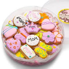 I do have individual letter cookie cutters, but they were really too big for what i wanted to do. Happy Mother S Day Shortbread Sugar Cookie Mother S Day Cookies By Gift Baskets Plus Gift Baskets Plus
