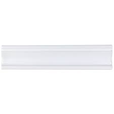 Ceramic chair rail tile can have the appearance of smooth porcelain tile or a rough age looking stone. Seaport Arctic 2x10 White Chair Rail Liner Tile Tilebar