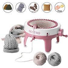 Amazon Com Knitting Machine Smart Weaving Loom Knitting Round Loom Knitting Board Rotating Double Knit Loom Mach Machine Knitting Loom Weaving Loom Knitting