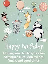 Planning a themed kids' birthday party is as easy as 1: Fun Times Happy Birthday Card Birthday Greeting Cards By Davia