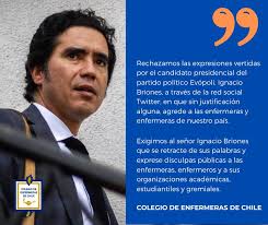 En caso de ocurrir una segunda vuelta electoral, ésta tendrá lugar el 19 de diciembre. Colegio Enfermeras De Chile On Twitter Rechazamos Las Declaraciones Del Candidato Presidencial Ignaciobriones Lee La Declaracion Completa Aqui Https T Co Hyyv716hak Https T Co O0jpu2fhja