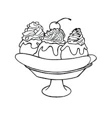 How To Draw A Banana Split Coloring Pages Banana Split Cute Food Drawings