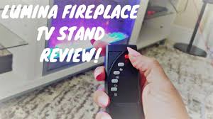 Ameriwood home lumina fireplace tv stand includes a 23 wide fireplace insert and can hold flat paneled tvs up to 70 wide with a maximum weight of 120 lbs. Lumina Fireplace Tv Stand Review Youtube