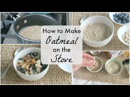 Step 2 when the water starts to boil, reduce your heat to low and add both your salt and your rolled oats. Video How To Make Oatmeal On The Stove So Creamy And Delicious The Chic Life