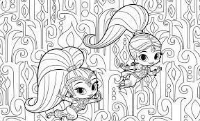 School's out for summer, so keep kids of all ages busy with summer coloring sheets. 30 Magical Shimmer And Shine Coloring Pages