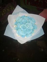 Image result for karangan bunga mawar biru