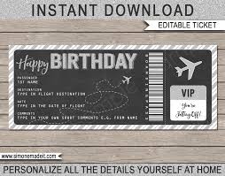 Birthday Boarding Pass Gift Ticket Template Surprise Plane Trip Reveal Surprise Trip Reveal Surprise Gifts For Him Ticket Template