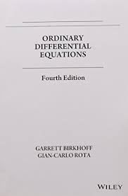 Ordinary Differential Equations Birkhoff