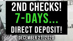 Checks In 7 Day Direct Deposit 600 Second Stimulus Check Update Stimulus Package 12 21 2020 Youtube