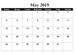 Editable May 2019 Calendar Template Desk Calendar Template Calendar Template Calendar 2019 Template