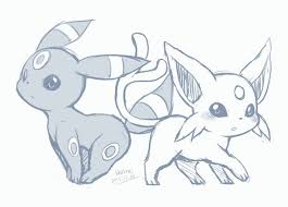 Umbreon And Espeon Pokemon Zeichnen Niedliche Pokemon Susse Tiere Zeichnen