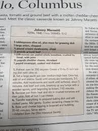 Johnny Marzetti Recipe From Wsj Johnny Marzetti Cookbook Recipes Vintage Recipes