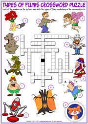 If you're a true crossword puzzle fan who also loves movies, one puzzle won't be enough! Types Of Films Esl Printable Crossword Puzzle Worksheet