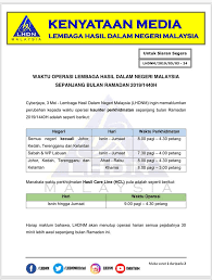 Semua permohonan kerja kosong di lhdn hendaklah dibuat secara online dengan menggunakan pautan yang telah disediakan oleh pihak lembaga hasil dalam negeri iaitu lhdn job portal yang kami telah sediakan dibawah. Kenyataan Media Lembaga Hasil Dalam Negeri Malaysia Facebook