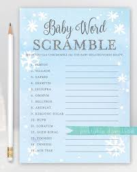 Baby shower games of prediction. Baby Word Scramble Printable Baby Shower Game Baby It S Etsy In 2021 Outside Baby Showers Baby Shower Printables Baby Cold