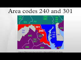 It is delaware's only area code, and was assigned in 1947 as one of the original north american area codes. Area Codes 240 And 301 Youtube