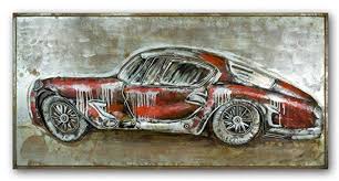 metallbild 3d wandbild auto oldtimer autobild vintage 3d bild metallauto sportwagen 150x75cm bilder te 3d wandbilder bilderwand ideen wandbilder wohnzimmer