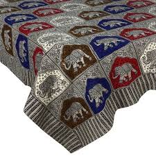 Pin By Mohit Bhuna On Home Furnishing Spring Tablecloths Elephant Pattern Table Cloth