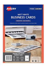 Business & loyalty cards pack size. Avery L7414 Matte Laser Inkjet 90 X 52mm Single Sided Business Cards 200 Pack Stationery City