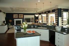 I Have The Navy Walls And White Cabinets Trying To Decide On Counters Anyon Large Kitchen Design Traditional White Kitchen Cabinets White Kitchen Traditional