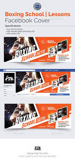 Designers love this banner ad example that is a great inspiration for them. Boxing School Facebook Cover Template Facebook Cover Template Facebook Cover Design Cover Template