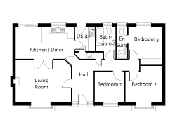 They'll typically fit on a standard lot, yet the layout contains enough space. Three Bedroom Bungalow Plan The Foxley House Plans Uk Bungalow Floor Plans Bungalow Plan