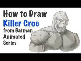 How to Draw Killer Croc from the Batman Animated Series - YouTube