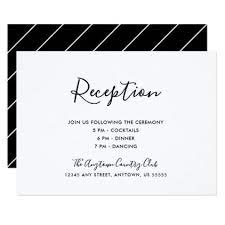 Black And White Simple Elegant Wedding Reception Invitation Zazzle Com Elegant Wedding Reception Simple Wedding Reception Wedding Reception Invitations