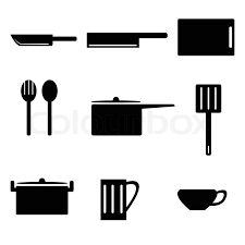 Web application icons after you get up and running , you can place font awesome icons just about anywhere with the <i> tag: Kitchen Icon Set Stock Vector Colourbox