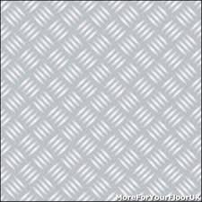 Chequered Plate Vinyl Flooring Silver Metal Lino 4m Ebay Vinyl Flooring Grey Vinyl Flooring Luxury Vinyl Click Flooring