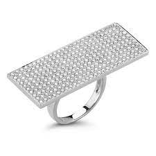 Love This Ghetto Fab Ring It Has 2cts Of Diamonds And Is 1 1 2 Long And 1 2 Wide In 18kt W Rectangular Diamond Ring Dana Rebecca Designs Rectangular Diamond