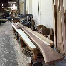 Two 12 Live Edge Slabs Getting Ready To Become Part Of A 24 Long Bar Custom Furniture Restauran Restaurant Furniture Live Edge Slab Contract Furniture