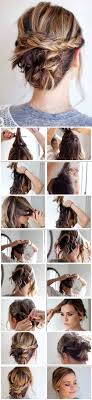 First parting and holding down the front part of the hair and then tying it into a bun in the back of the neck. 20 Incredible Diy Short Hairstyles A Step By Step Guide