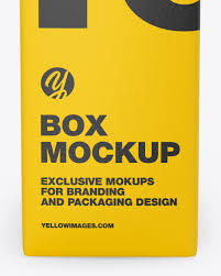 Textured Paper Box Mockup In Box Mockups On Yellow Images Object Mockups