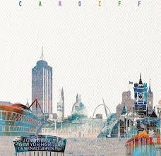 Cardiff Print Skyline Art Print Poster Modern Wall Art New Etsy Skyline Art Posters Art Prints Art Prints