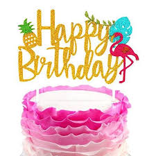 Wedding and party hire in swansea and south wales. Jevenis Glitter Flamingo Happy Birthday Cake Toppers Pineapple Cake De Ninelife Europe