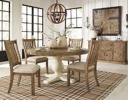 Dining room colors should be selected on two factors: Grindleburg Round Dining Room Set W Light Brown Chairs Signature Design By Ashley Furniturepick