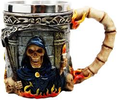 Free returns on everything in store. Amazon Com Atlantic Collectibles Day Of The Dead Holy Death Fire Grim Reaper With Scythe Beer Stein Tankard Coffee Cup Drink Mug 12oz Beer Mugs Steins