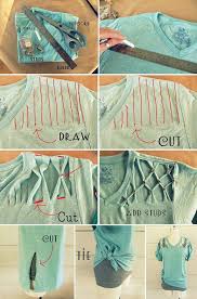 37 Awesomely Easy No Sew Diy Clothing Hacks Shirt Makeover Umgestaltete Kleidung Mode Zum Selbermachen