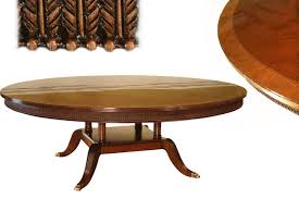 Tallin 54 round dining table, round dining table, dining room table, table by htd. Antique Style 84 Inch Mahogany Pedestal Dining Table
