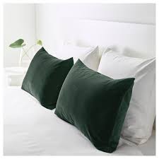 Sanela Kuddfodral Morkgron 40x65 Cm Ikea Hunter Green Bedrooms Green Cushions Green Velvet Pillow