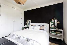 Black Accent Wall Living Room Perfect Black Accent Wall For The Modern Farmhouse Style Bedroom With Rattan Decor From De Black Accent Walls Accent Wall Bedroom Accent Walls In Living Room