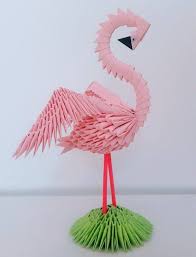 Articles Similaires A 3d Origami Flamingo Sur Etsy En 2020 Avec Images Art Origami Origami Modulaire Design Origami