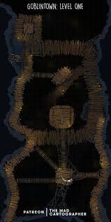 Goblintown 40 X20 Poster Map Level 1 Roll20 Fantasy Map Dungeon Maps Map Poster