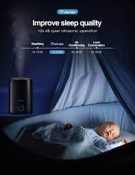 Der große tank und die leistungsstarke nebelausgabe. Itvanila Ultraschall Luftbefeuchter Schlafzimmer 5l Luftbefeuchter Schwarz Wintouch Store