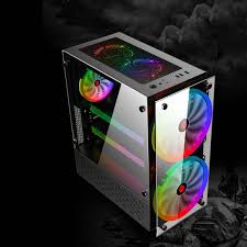 Tempered glass pc case reviews: Leory Atx Gaming Water Cooling Pc Case Double Side Tempered Glass Panels Rgb Computer Case With 2 Color Changing Fan Monitor Holder Aliexpress