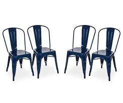 Glitzhome Navy Blue Metal Dining Chairs 4 Pack Big Lots In 2020 Metal Dining Chairs Dining Chairs Navy Blue Dining Chairs