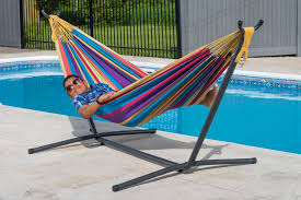 2 bronze extension poles and all other hardware is included to attach this canopy. Vivere Double Hammock With Stand Combo Tropical Walmart Com Walmart Com