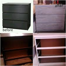 My Second Ikea Hack Another Malm 3 Drawer Dresser Gone From Black Brown To Old White Shell And Distressed Old Relooking Meuble Mobilier De Salon Deco Chambre