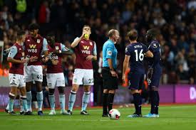 8:00pm, monday 30th november 2020. Aston Villa 0 0 West Ham Premier League 2019 20 Result Mike Dean Shows Masuaku Red Card In Villa Park Draw London Evening Standard Evening Standard